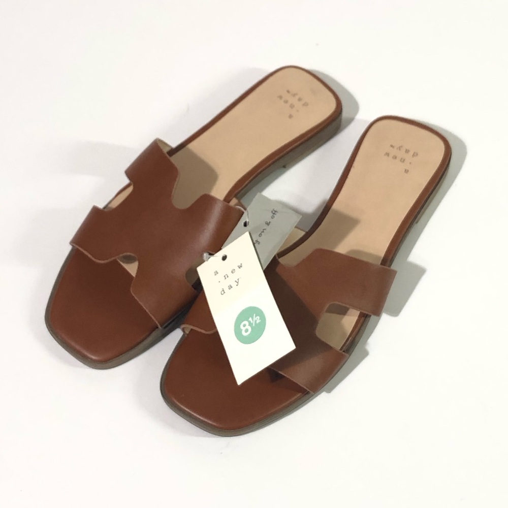 A New Day Nina Slide Sandals Cognac - Picture 6 of 6